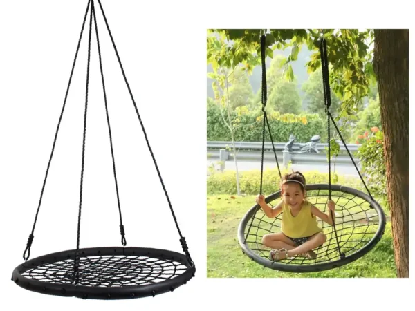 Nest swing Fotel hustawka bocianie gniazdo z oparciem Round Hanging Hammock for Kids