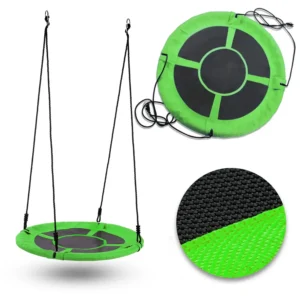Nest swing Fotel hustawka bocianie gniazdo z oparciem Round Hanging Hammock for Kids zielony (Green)