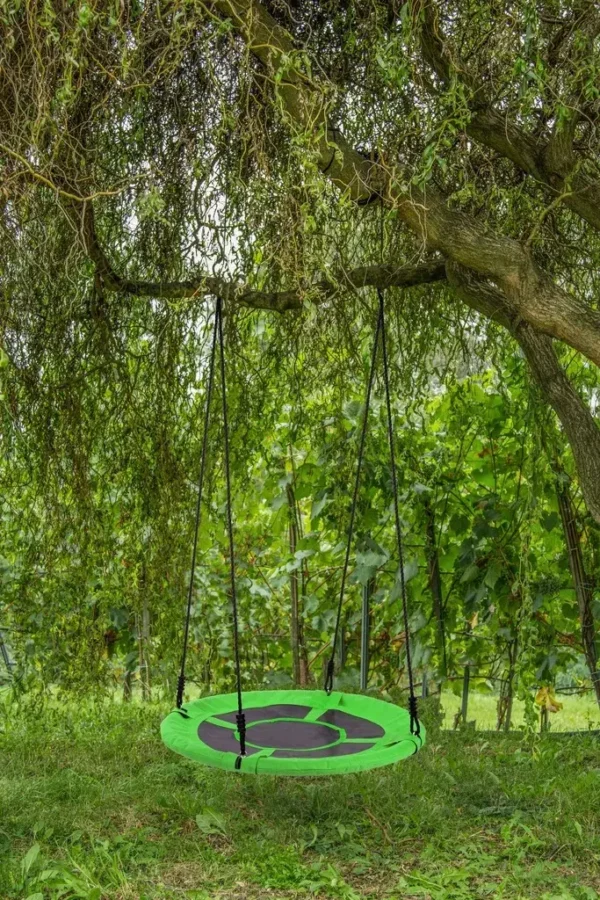 Nest swing Fotel hustawka bocianie gniazdo z oparciem Round Hanging Hammock for Kids zielony (Green)